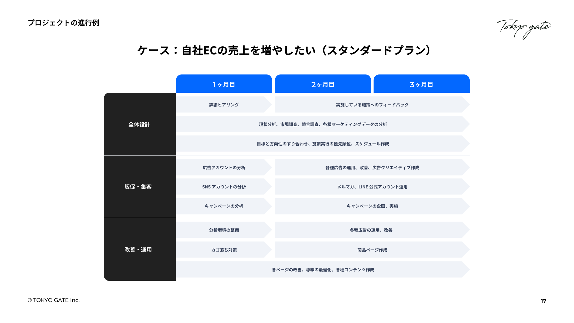 プロジェクトの進行イメージ